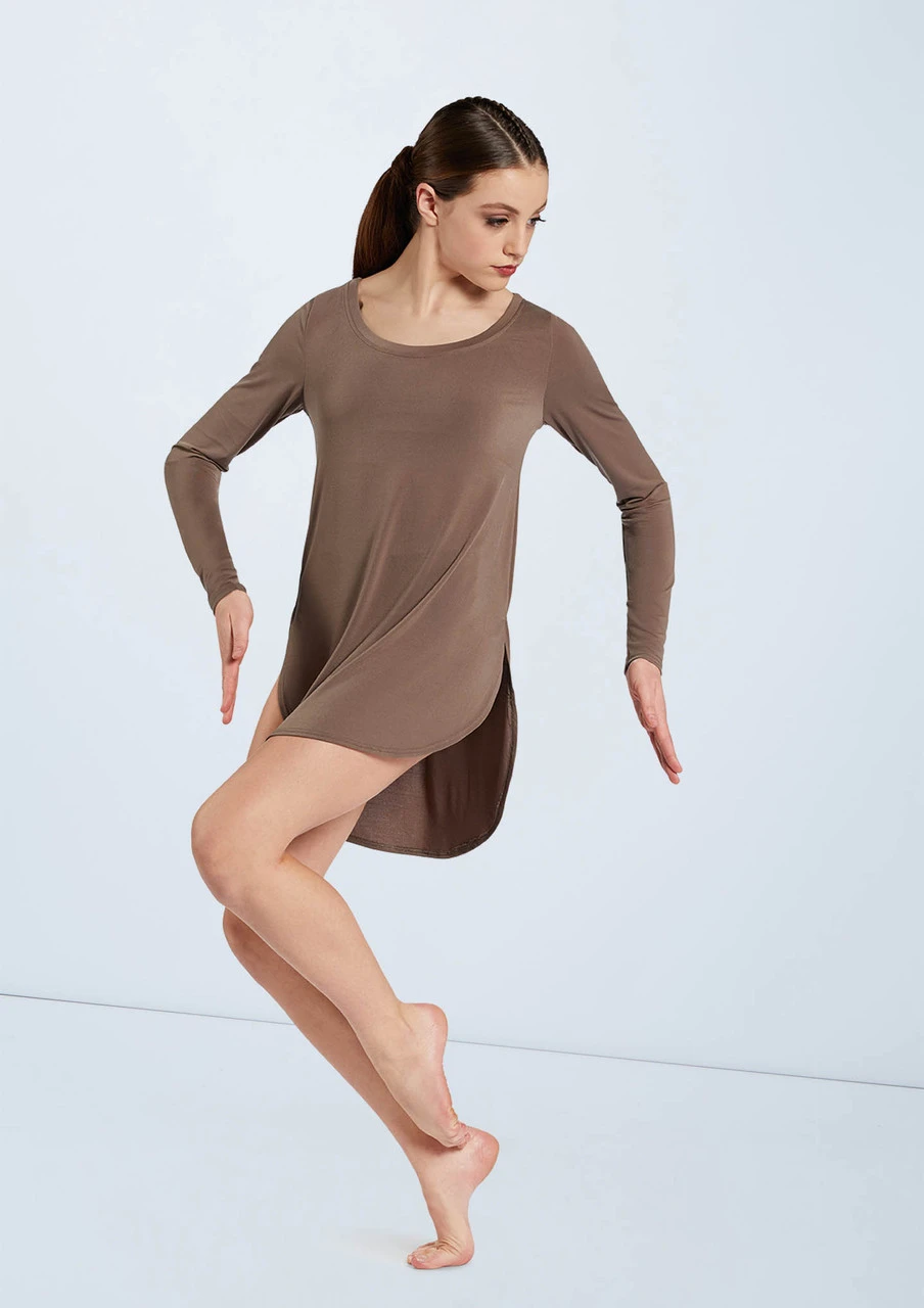 Weissman Long Sleeve Favorite Tee Dress 3 Weissman Long Sleeve Favorite Tee Dress - Image 3