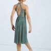 Weissman High Neck Halter Dress