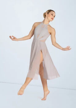 Weissman High Neck Halter Dress -Dance Clothing Store D11656 softgray 2946 18580.1678890832