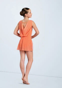 Weissman Mesh Overlay Dress -Dance Clothing Store D12770 sunsetcoral 9061 59724.1678890878