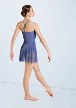 Weissman Shirred Power Mesh Dress 10 Weissman Shirred Power Mesh Dress -Dance Clothing Store D13010 slateblue 208 81240.1678890882