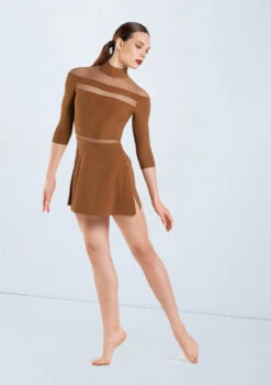 Weissman Matte Jersey Shift Dress 7 Weissman Matte Jersey Shift Dress -Dance Clothing Store D13032 camel 2189 70537.1698450322