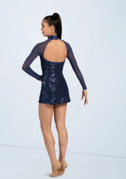 Weissman Sequin Performance Shift Dress 15 Weissman Sequin Performance Shift Dress -Dance Clothing Store D9614 navy 9692 67034.1678890969