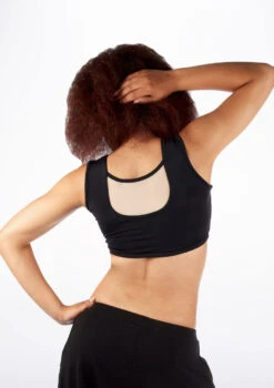 Dincwear Mesh Insert Crop Top -Dance Clothing Store DNDWJ003 BACKM FLS 40737.1678927526