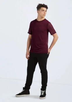 Weissman Boys Mesh Back Shirt 17 Weissman Boys Mesh Back Shirt -Dance Clothing Store MJ10960 raisin 137 03410.1695468579