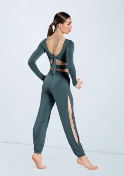 Weissman Knotted Back Crop Top -Dance Clothing Store MJ12211 pine MJ12237 pine 903 34298.1678891014