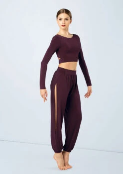 Weissman Spliced Jogger Pants -Dance Clothing Store MJ12211 raisin MJ12237 raisin 4624 06862.1678891023