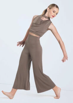 Weissman Matte Jersey Cowl Crop Top 6 Weissman Matte Jersey Cowl Crop Top -Dance Clothing Store MJ13035 mocha MJ12791 mocha 842 76184.1698840484