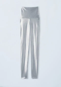 Weissman High Waist Metallic Leggings -Dance Clothing Store ML9062 silver OffFigure 1004 39244.1678891101