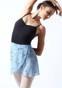 Move Dance Floral Wrap Dance Skirt - Blue -Dance Clothing Store MOR0410 BLU FRONT 1T 94894.1689636867