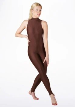 Alegra Girls Shiny Rhona Unitard -Dance Clothing Store MOU0218 MAIN BRN 61261.1678871823