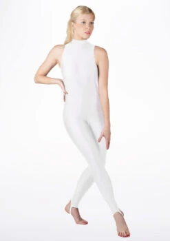 Alegra Girls Shiny Rhona Unitard -Dance Clothing Store MOU0218 MAIN WHT 59131.1678871831