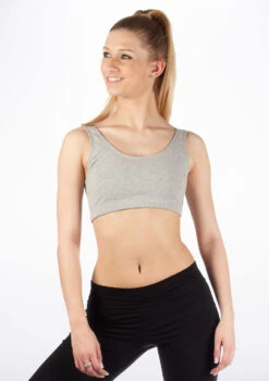 Move Dance Katie Bra Top -Dance Clothing Store MOZ0227 CROP1 GRY 67427.1678884893
