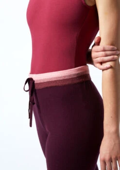 Move Dance Cameo Knit Dance Joggers -Dance Clothing Store MOZ0708 DKPUR CLOSE UP FRONT 2 26520.1678885100