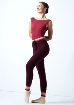 Move Dance Cameo Knit Dance Joggers -Dance Clothing Store MOZ0708 DKPUR FRONT 1 95534.1678885100