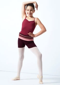 Move Dance Teen Mimi Striped Knit Dance Warm Up Suit -Dance Clothing Store MOZ5712 DKPUR FRONT 2 26065.1678885158