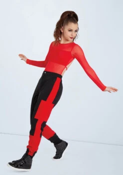 Weissman Long Sleeve Backless Leotard -Dance Clothing Store MT10406 red AH11991 red 0023 74099.1678891120