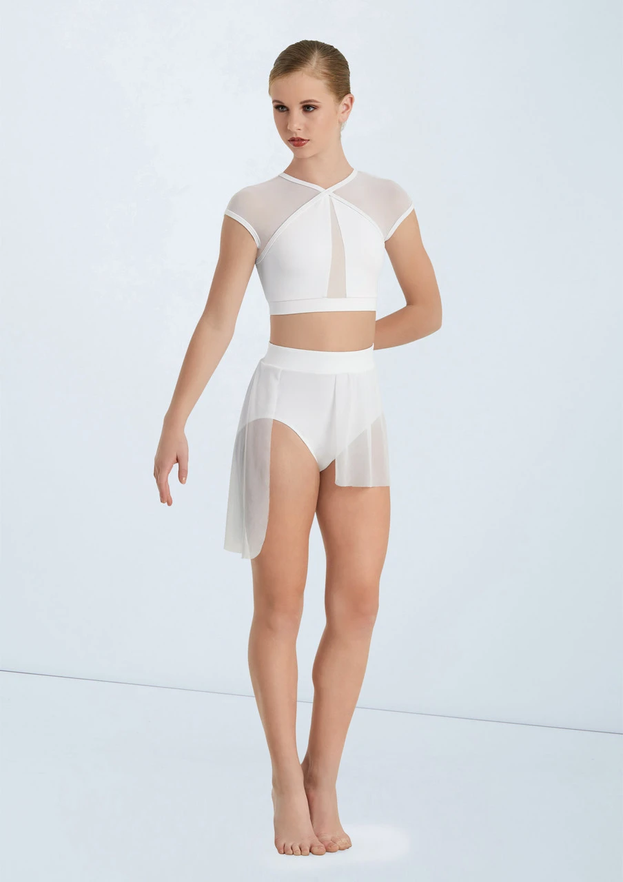 Weissman Illusion Mesh Crop Top 5 Weissman Illusion Mesh Crop Top - Image 5