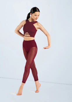 Weissman Lattice Front Crop Top