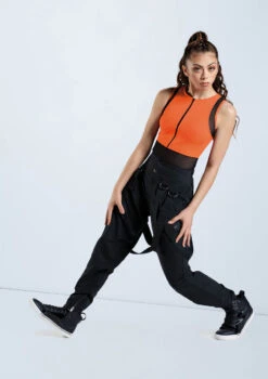 Weissman Mesh Detail Sleeveless Leotard -Dance Clothing Store MT12491 ember AH10511 black 66 94693.1678891221