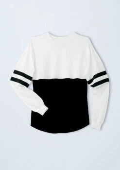Weissman Oversized Color Block Top -Dance Clothing Store PT10418 white 11593 37437.1678891423