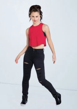 Weissman Sleeveless Crop Top