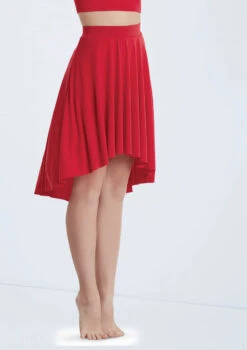 Weissman Matte Jersey Mid-Length Skirt -Dance Clothing Store S10467 red 004 71546.1698718732
