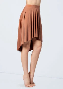 Weissman Matte Jersey Mid-Length Skirt -Dance Clothing Store S10467 warmsand 241 84730.1678891460