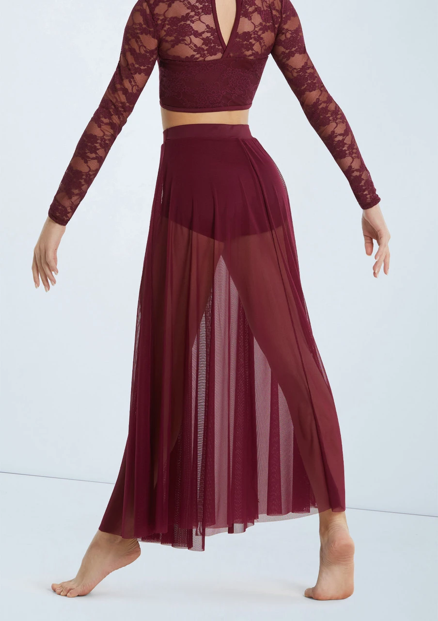 Weissman High Waist Mesh Maxi Skirt 3 Weissman High Waist Mesh Maxi Skirt - Image 3