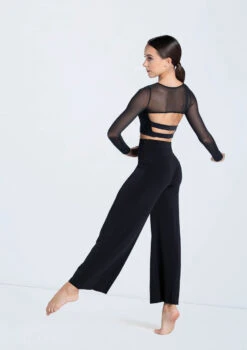 Weissman Wide Leg Matte Jersey Pants -Dance Clothing Store SM13070 black MJ12612 black 753 87020.1698450388