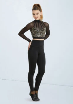 Weissman Cage Strap Sequin Crop Top