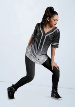 Weissman Sequin Baseball Jersey 11 Weissman Sequin Baseball Jersey -Dance Clothing Store SQ11774 black 13045 53656.1698840541