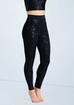 Weissman Sequin Performance Leggings -Dance Clothing Store SQ12517 black 0084 42829.1698450692
