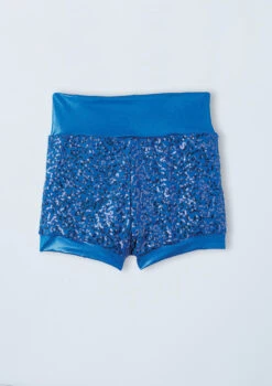 Weissman High Waist Sequin Shorts 6 Weissman High Waist Sequin Shorts -Dance Clothing Store SQ8252 royal 0046 48309.1678891789