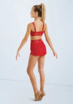 Weissman Sequin Performance Bra Top -Dance Clothing Store SQ9663 red S10971 red 017 80971.1678891804
