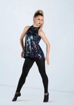 Weissman Ultra Sparkle Flyaway Tank Top -Dance Clothing Store SQ9682 oilslick MT7447 009 62040.1678891809