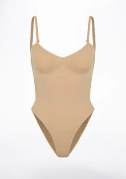 Bloch Seamless Brief Bodysuit -Dance Clothing Store bl l3137 nud bloch seamless brief bodysuit tan front T 79945.1698799276