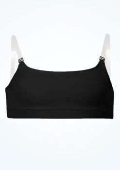Bloch Girls Leia Crop Top -Dance Clothing Store blcz3177 black front 74244.1691450416