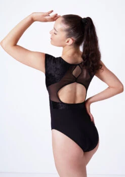 Bloch Eden Cap Sleeve Leotard -Dance Clothing Store bll4122 black close up back 05550.1675901997