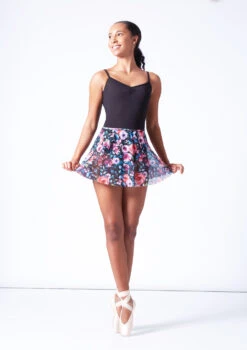 Bloch Floral Print Skirt - Navy -Dance Clothing Store blr0241 multi front 1 65636.1695684490