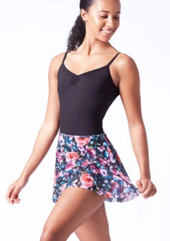 Bloch Floral Print Skirt - Navy -Dance Clothing Store blr0241 navy blue front t 10057.1696549634