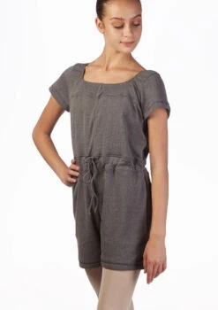 Ballet Rosa Teen Romper Warm Up Suit -Dance Clothing Store br anice ballet rosa teen romper warm up suit grey front thumbnail T 81386.1698802104