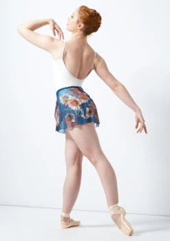 Ballet Rosa Floral Mesh Wrap Skirt