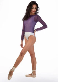 Ballet Rosa Mesh Warm Up Top 20 Ballet Rosa Mesh Warm Up Top -Dance Clothing Store br natasha ballet rosa mesh warm up top purple front 12418.1678926900