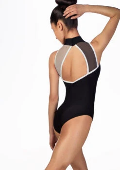 Ballet Rosa Contrast Mesh Leotard -Dance Clothing Store br stephanie ballet rosa contrast mesh leotard black back thumbnail T 61993.1698804267