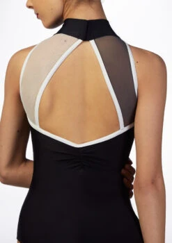 Ballet Rosa Contrast Mesh Leotard -Dance Clothing Store br stephanie ballet rosa contrast mesh leotard black back no1 95726.1698804268