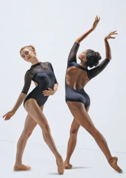 Ballet Rosa Chanel Embroidered High Neck Leotard