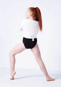 Capezio Class Kids Crossover Ballet Wrap 21 Capezio Class Kids Crossover Ballet Wrap -Dance Clothing Store cad850c white back 06108.1689290834