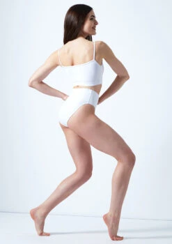 Move Dance Europa High Waisted Dance Briefs -Dance Clothing Store mo r0021 move dance europa high waisted dance briefs white back 19576.1678884621