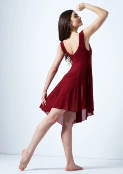 Move Dance Pandora Asymmetric Lyrical Dress -Dance Clothing Store mo r0221 move dance pandora high neck lyrical dress red back 47662.1678884660